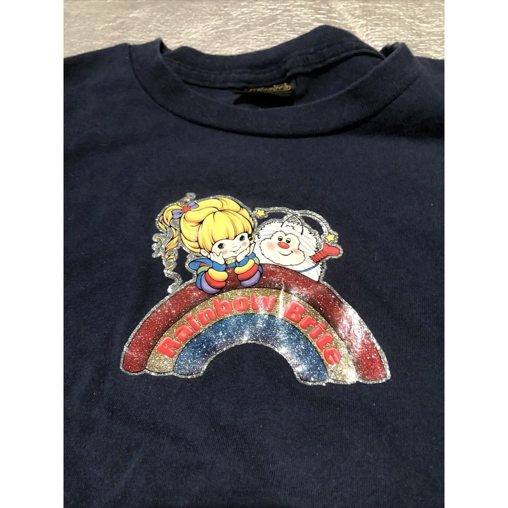 Rainbow Brite Girls Tshirt Vintage 1980's Single Stitch Girls L14-16 Made In USA